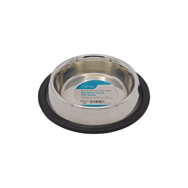 Stainless Steel Non-Slip Pet Bowl (12cm) - Extra Small