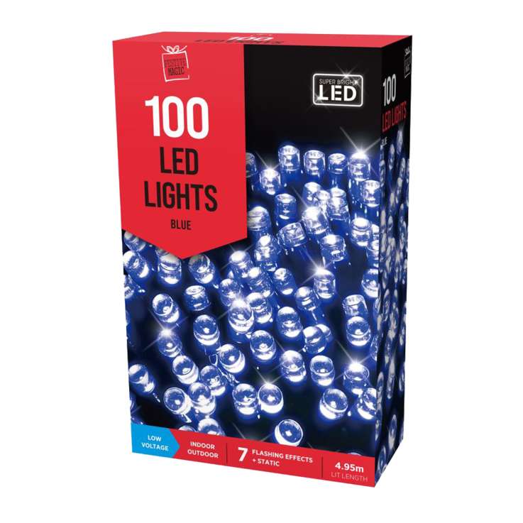 100 LED Lights (4.95m) - Blue