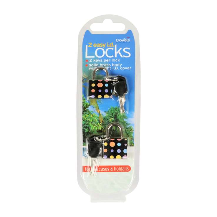 Travels Easy ID Travel Padlocks 2 Pack