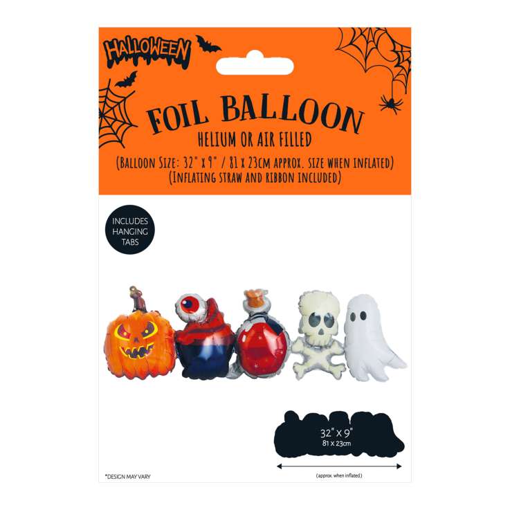 Halloween Foil Balloon (32" x 9") - Character Bunting