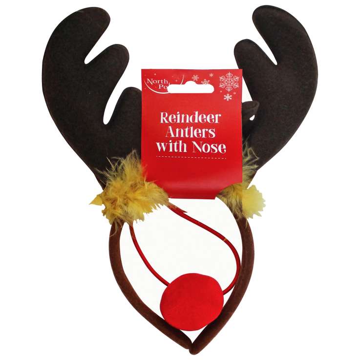 Reindeer Antlers with Nose