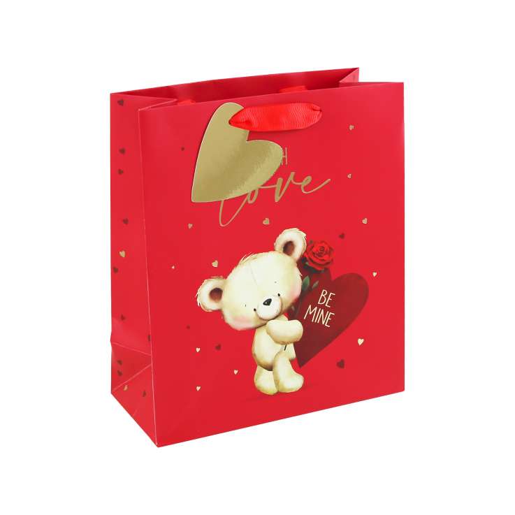 Medium Gift Bags (21.5cm x 25.3cm) - ‘Be Mine’ Bear