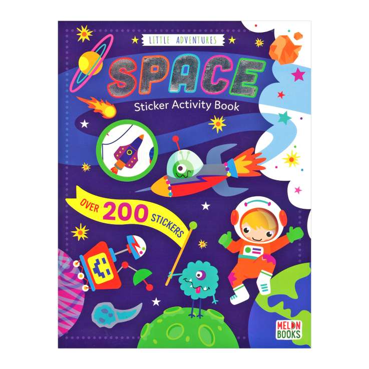 Little Adventures Sticker Activity Book (52 Pages) - Space