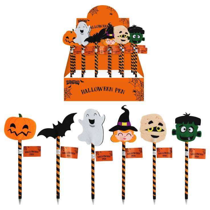 Halloween Novelty Felt Pens - Assorted Characters