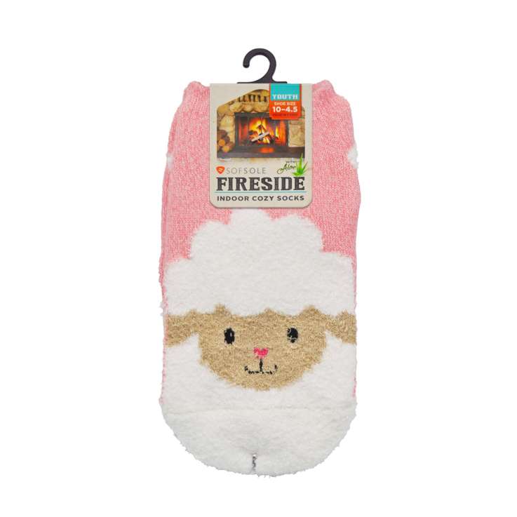 Sof Sole Youth Fireside Indoor Cozy Socks (Size: 10-4.5) – Lamb