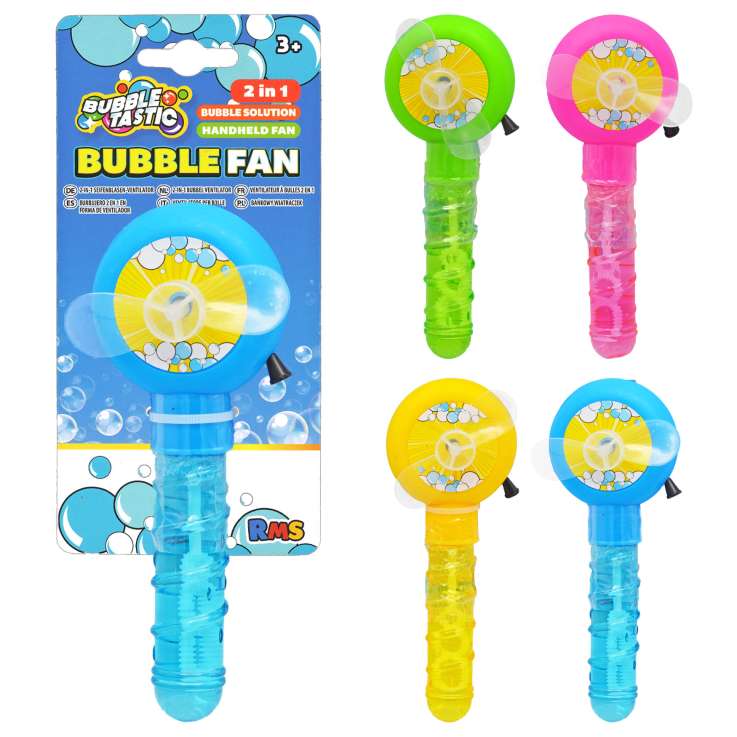 Bubbletastic 2-In-1 Bubble Fan - Assorted Colours