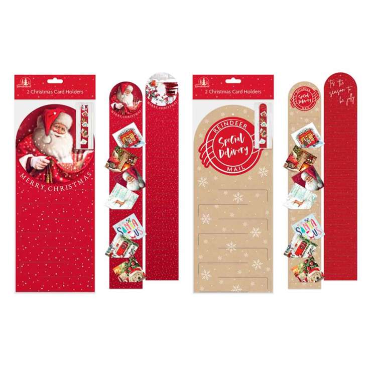 Christmas Card Holders 2 Pack - Traditional