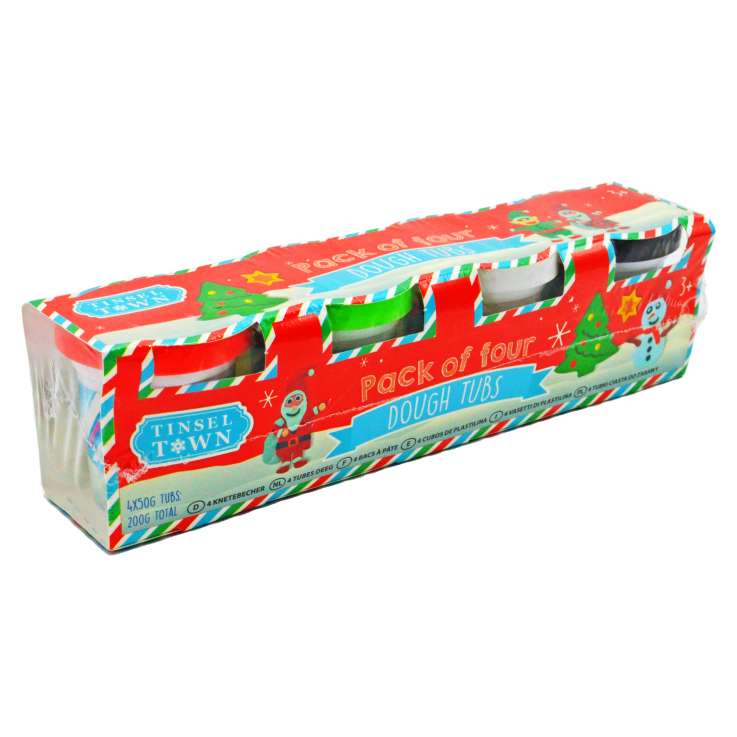 Christmas Dough Tubs (50g) 4 Pack