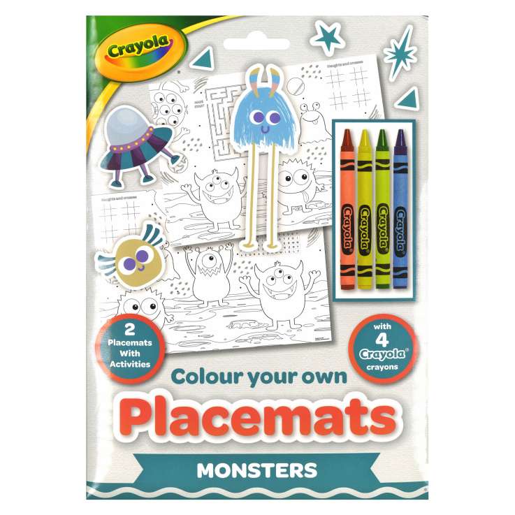 Crayola Colour Your Own Placemats - Monsters