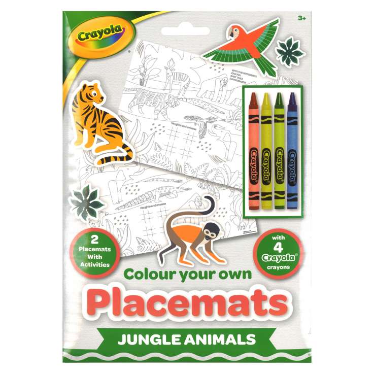 Crayola Colour Your Own Placemats - Jungle Animals