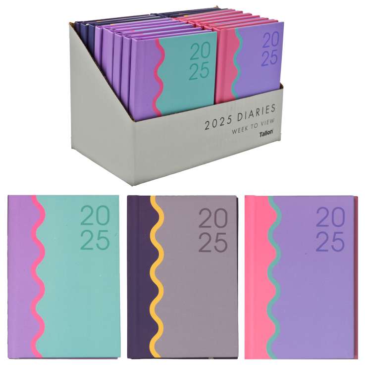 2025 Pocket Diary (11cm x 7.5cm) - Assorted Colours