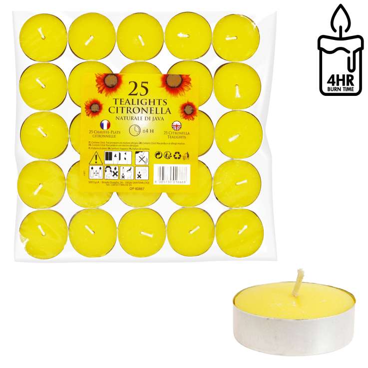 Citronella Tealight Candles 25 Pack