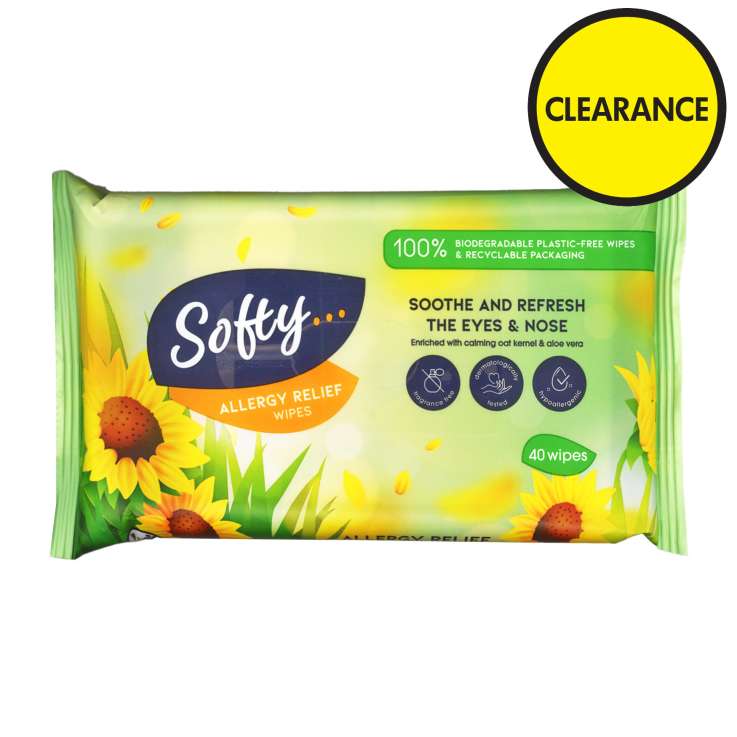 Softy Allergy Relief Wipes 40 Pack