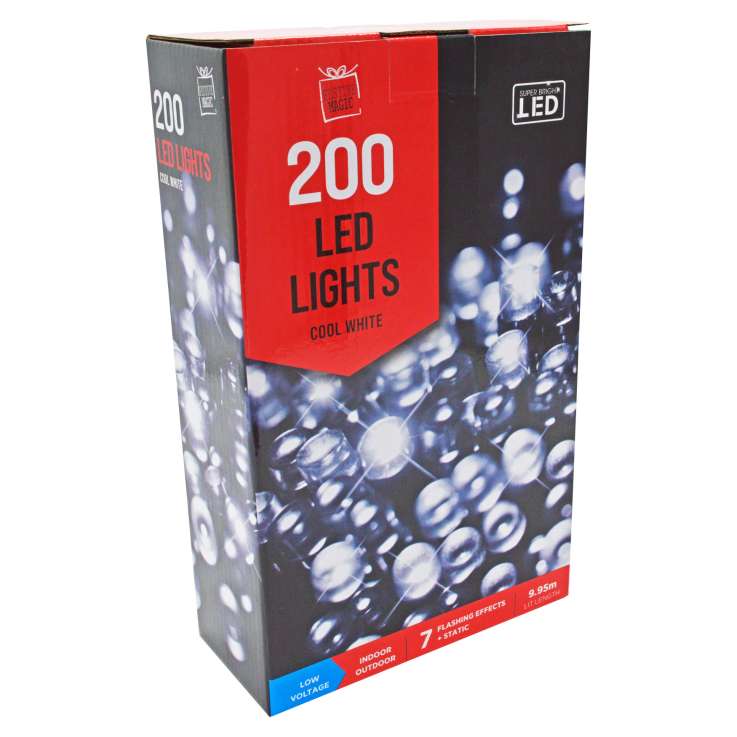 200 LED Lights (9.95m) - Cool White