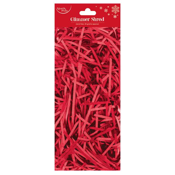 Christmas Red Glimmer Shred 20g