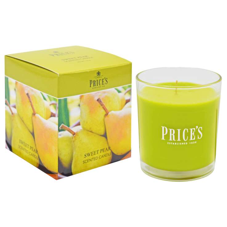 Price’s Scented Glass Candle - Sweet Pear