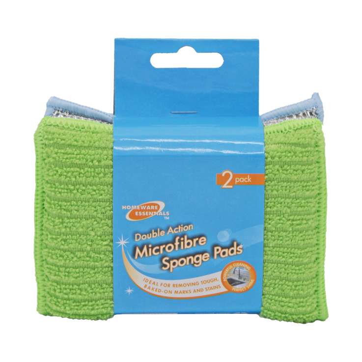 Homeware Essentials Microfibre Sponge Pads 2 Pack