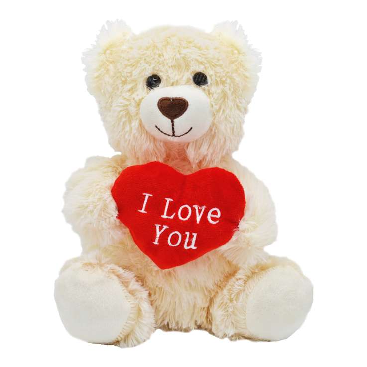 Plush Teddy 'I Love You' (25cm) - Cream