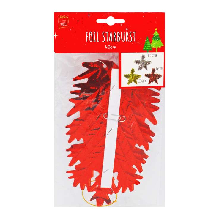 Foil Starburst 40cm - Red