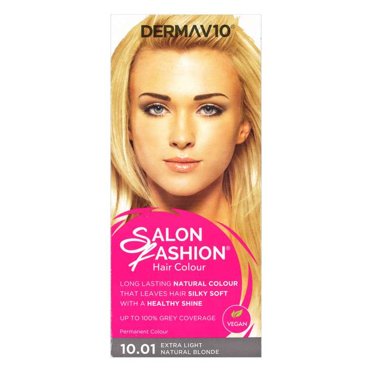 Derma V10 Salon Fashion Hair Colour - 10.01 Extra Light Natural Blonde