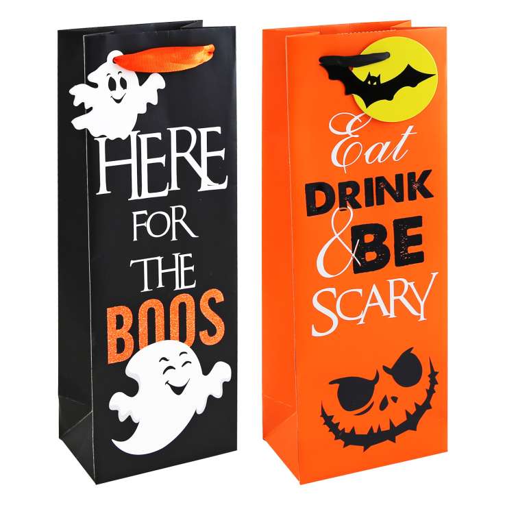 Halloween Bottle Gift Bags - Assorted Designs