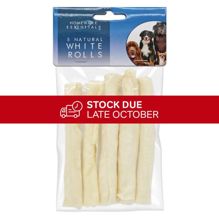 Homeware Essentials Natural White Rolls (Approx 60g/12cm) 5 Pack