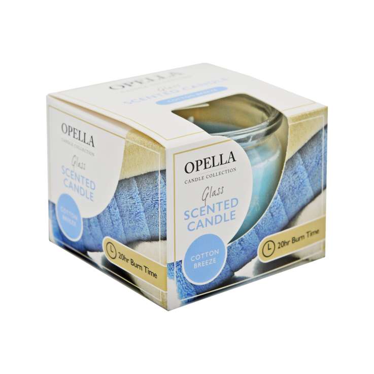 Opella Scented Glass Candle - Cotton Breeze