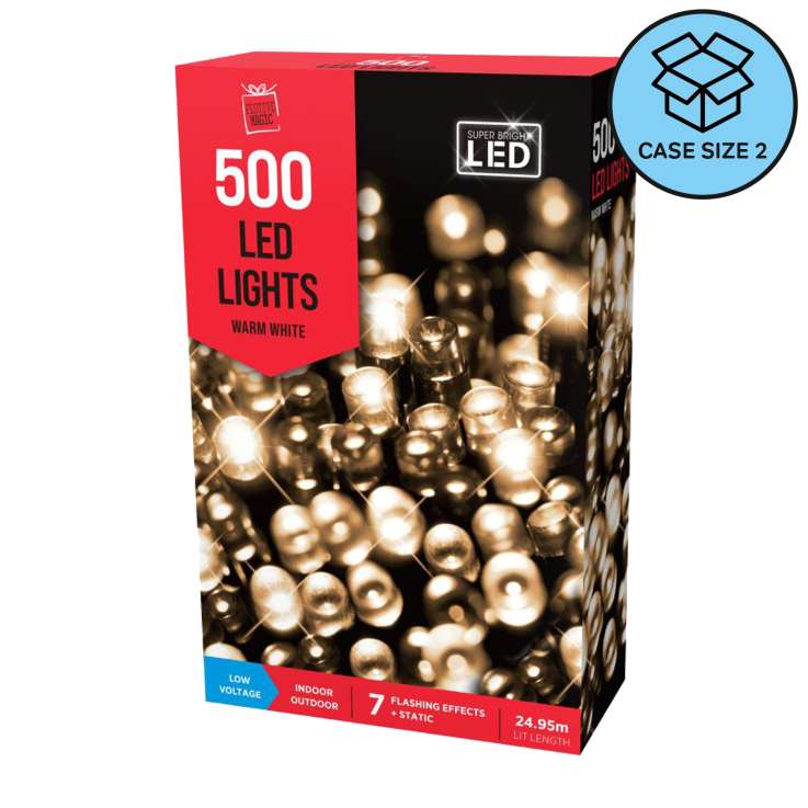 500 LED Lights (24.95m) - Warm White