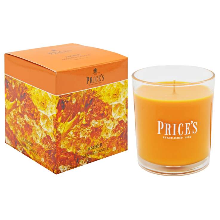 Price’s Scented Glass Candle - Amber