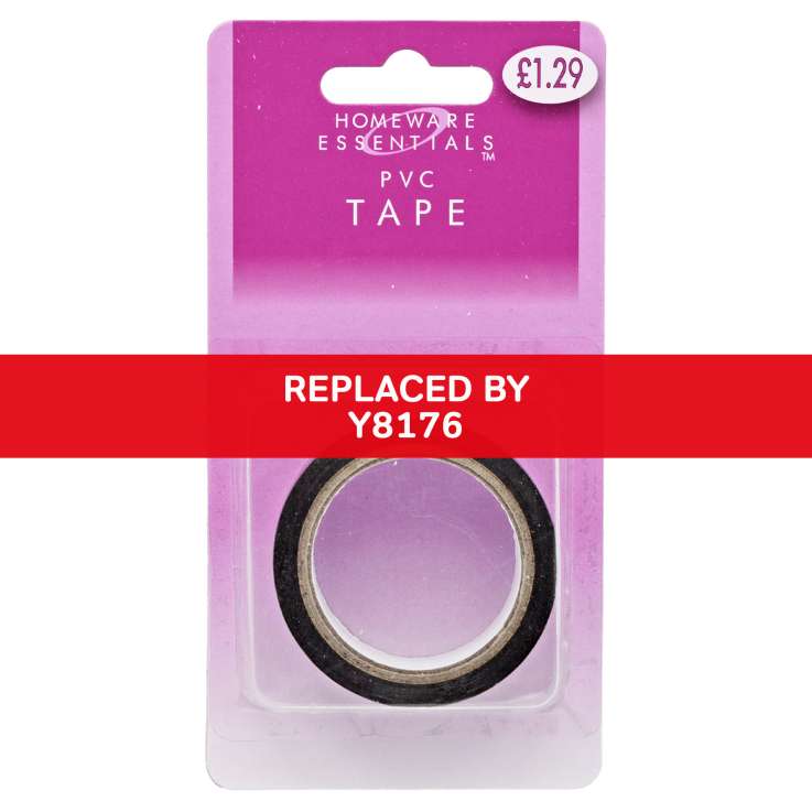 Homeware Essentials Black PVC Tape 19mm x 5M (HE16)