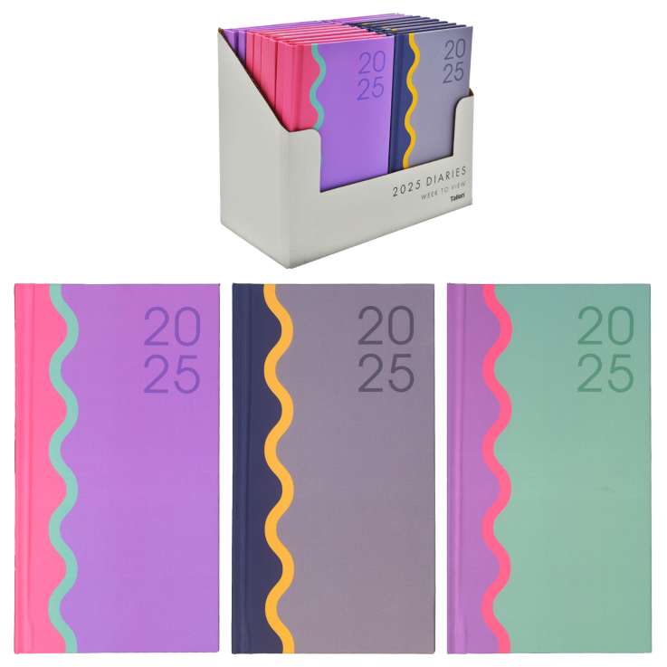 2025 Slimline Diary (16cm x 8.8cm) - Assorted Colours