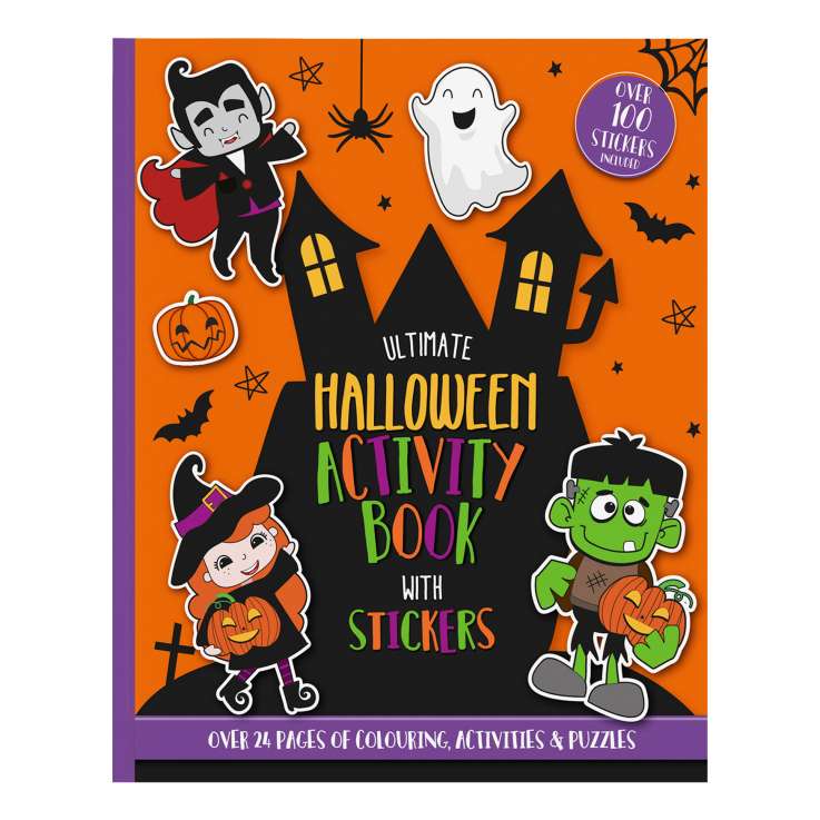 Halloween Activity Book (24 Pages) + 100 Stickers