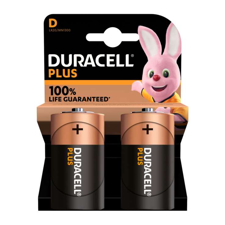 Duracell Batteries 2 Pack - D