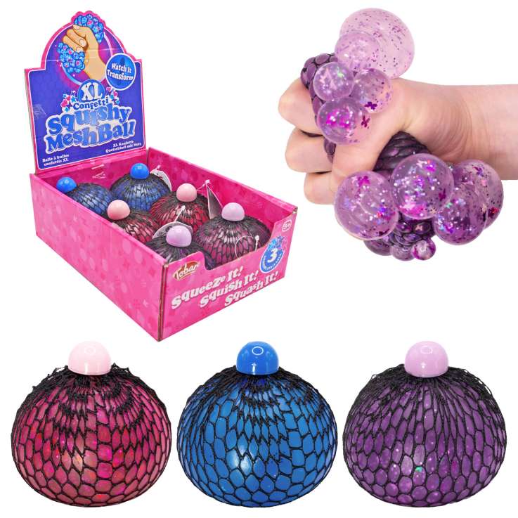 XL Squishy Mesh Ball 9cm - Confetti