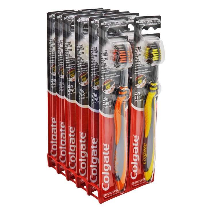 Colgate Zig Zag Charcoal Toothbrush - Assorted Colours