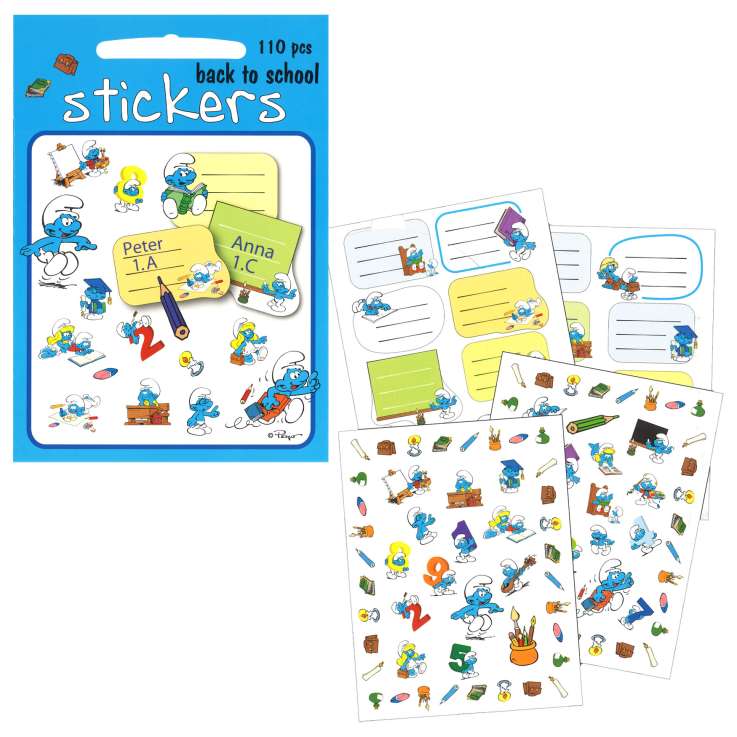 The Smurfs Sticker Sheets (110 Stickers) - Back to School