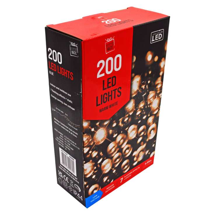 200 LED Lights (9.95m) - Warm White