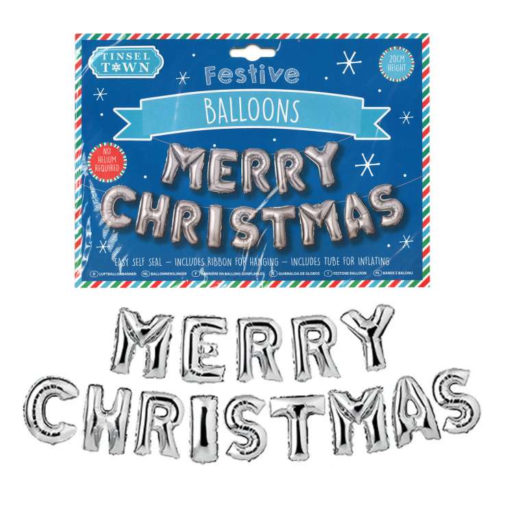 Merry Christmas Balloon Banner 20cm