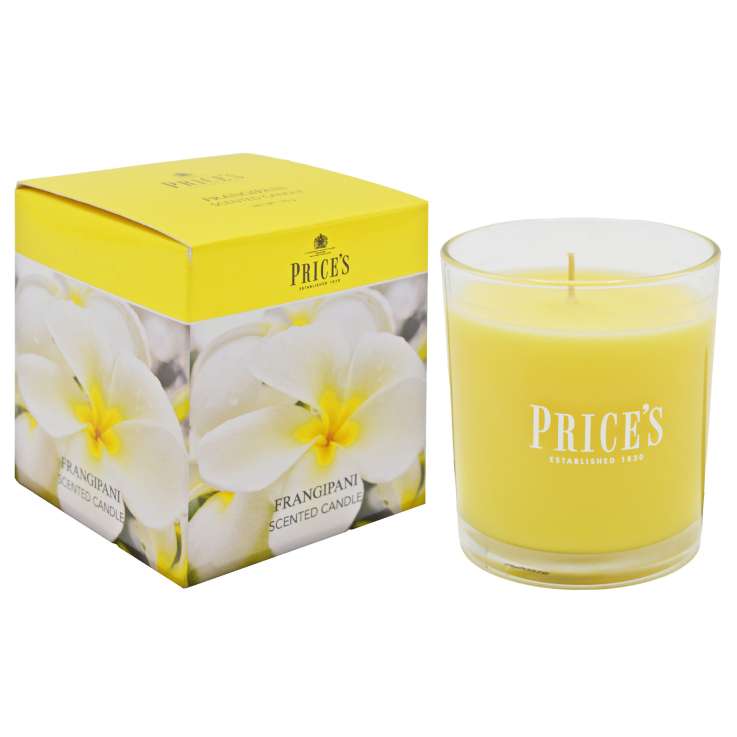 Price’s Scented Glass Candle - Frangipani