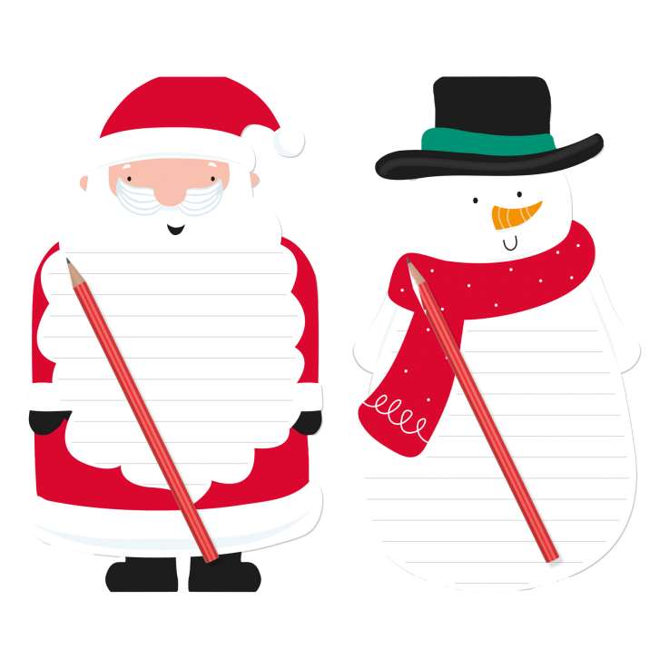 Christmas Notepad with Pencil - Assorted Characters