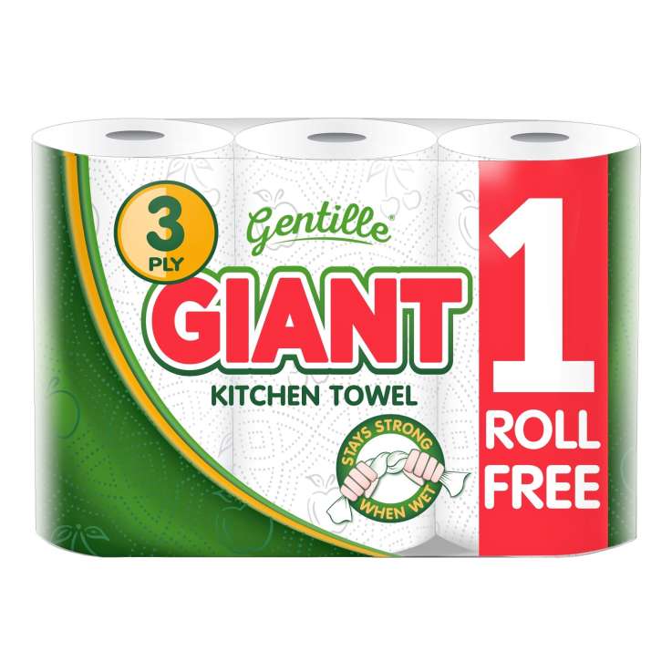 Gentille Giant Kitchen Roll (3 Ply) 3 Pack