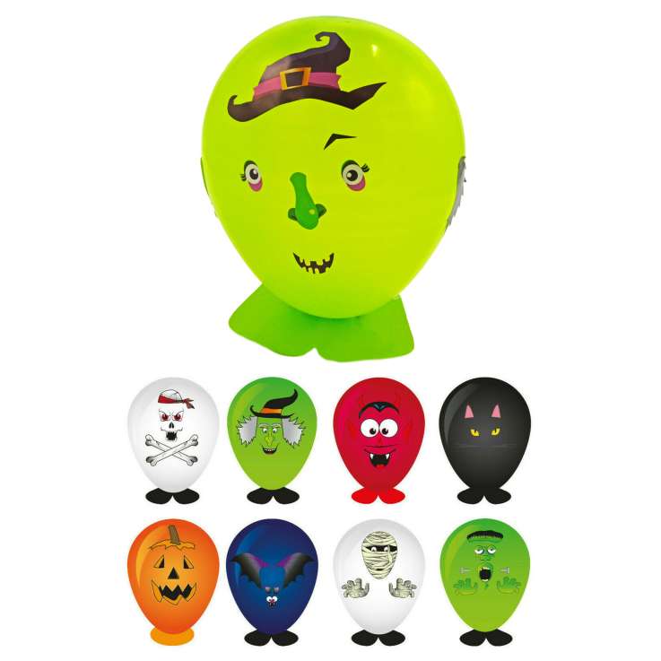 Halloween Balloon Heads (One Balloon + Character Stickers + Card Feet)