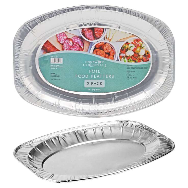 Homeware Essentials Foil Food Platters (14") 2 Pack