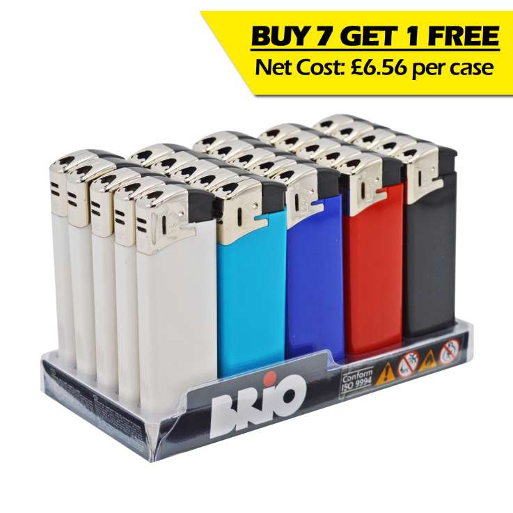 Clipper Brio Electronic Lighters - Assorted Colours