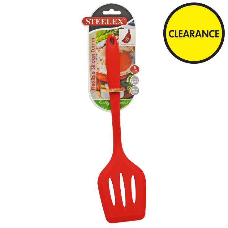 Steelex Silicone Slotted Turner - Red