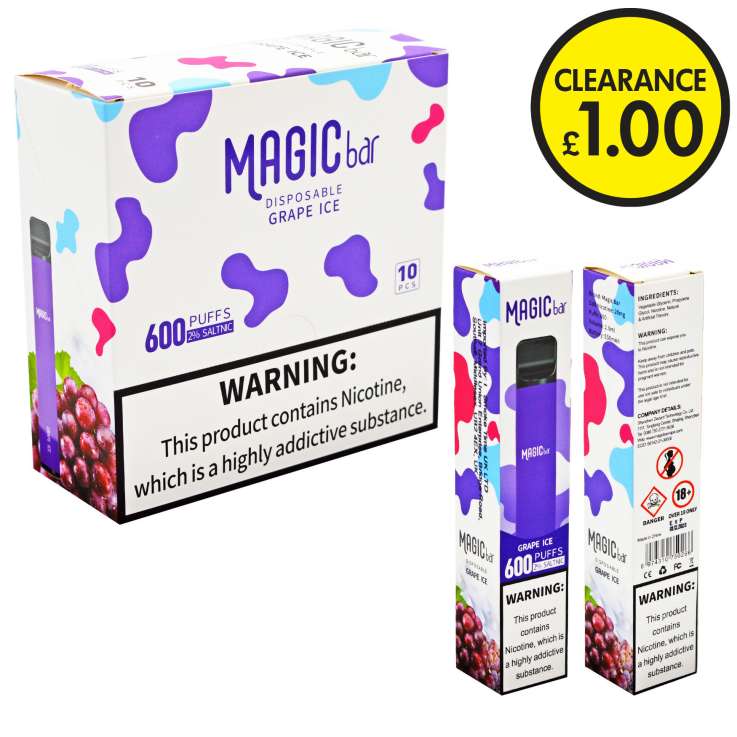 Magic Bar Disposable Vape (600 Puffs) - Grape Ice