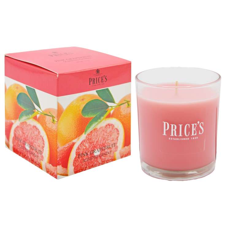 Price’s Scented Glass Candle - Pink Grapefruit