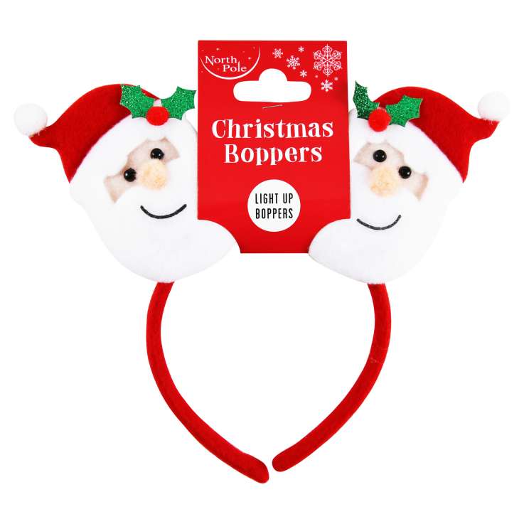 Christmas Light Up Head Boppers - Santa