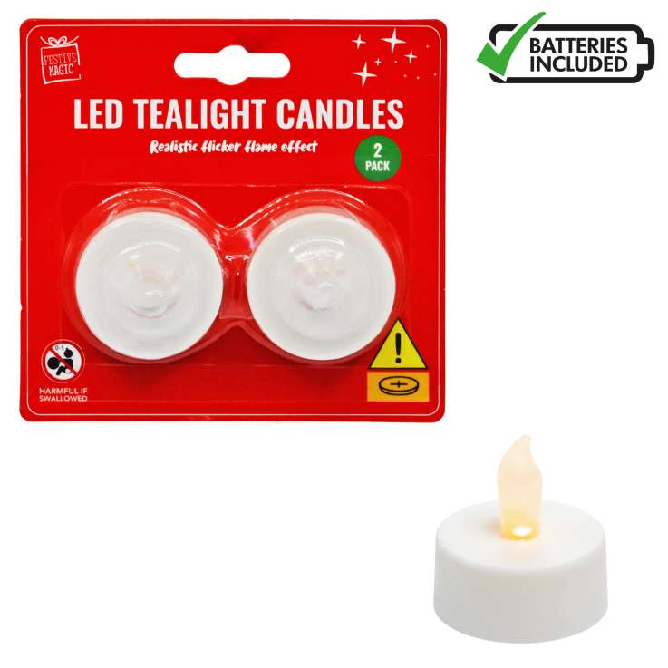 LED Tealight Candle (4cm) 2 Pack