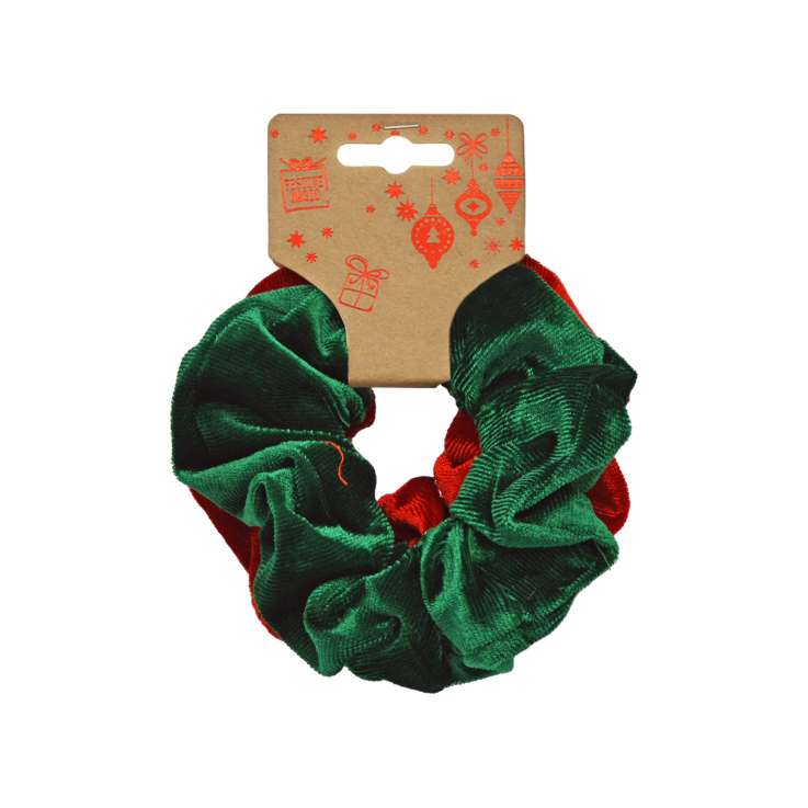 Christmas Velvet Hair Scrunchies 2 Pack